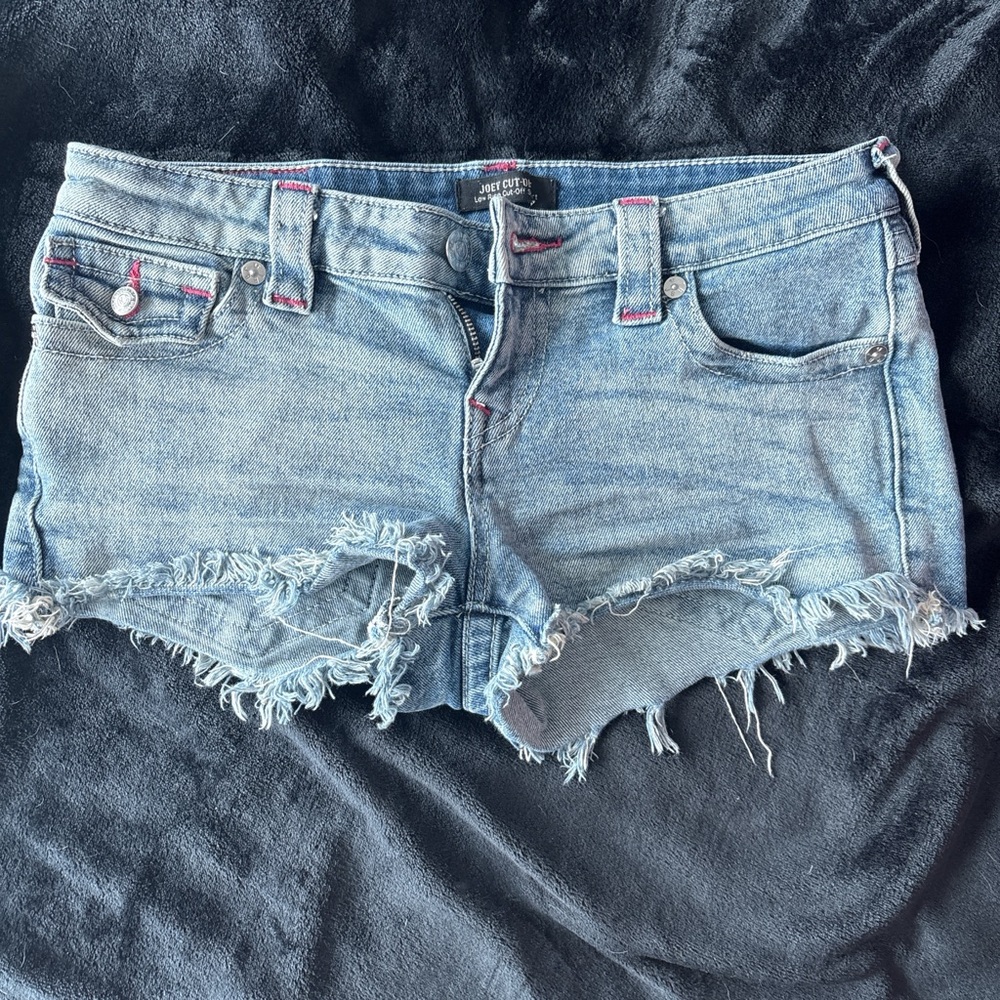 Blue Denim Distressed Women Shorts